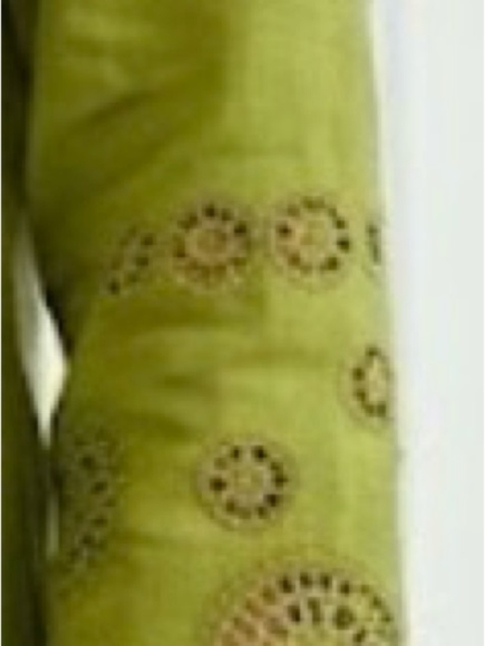 🔴 2Pcs. Linen Olive Green Eyelet Midi Skirt- Size L - Picture 3 of 5